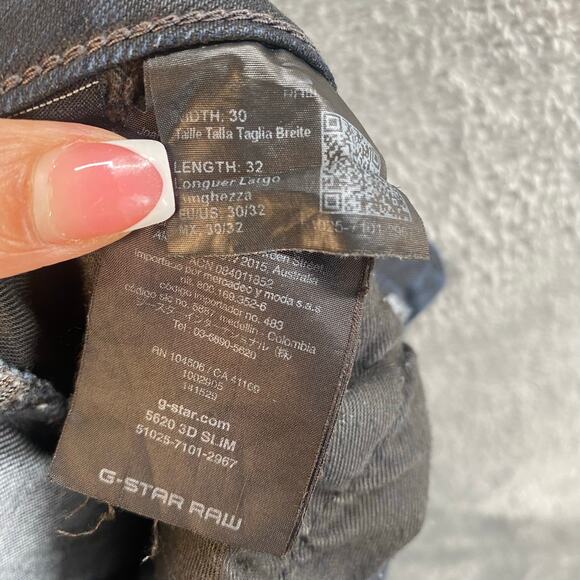 G Star Raw Slim Fit Jeans‎ 30x32 Button Fly Skinny Moto Style Streetwear - Picture 11 of 14